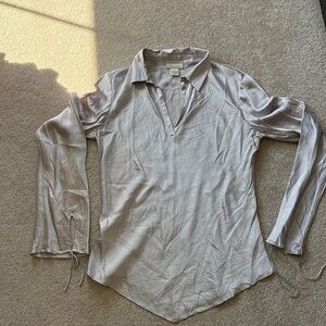 J. Crew Silver Blouse
